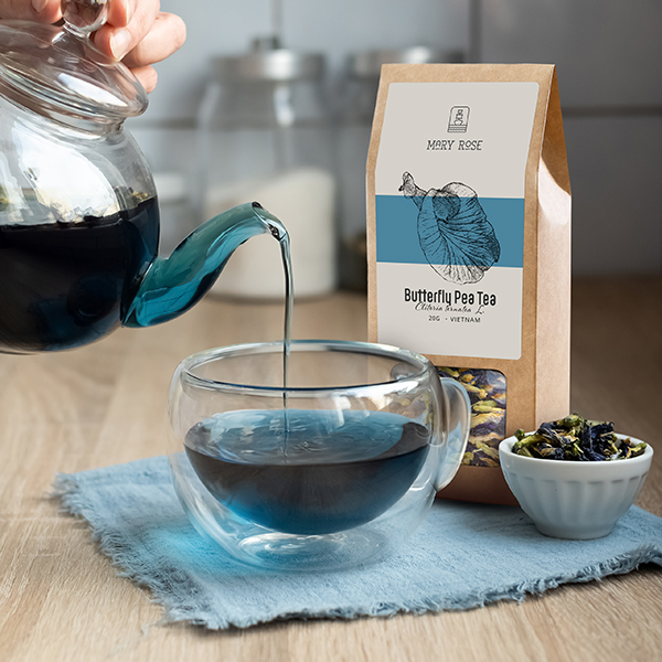 Té de guisante mariposa - el té azul de Clitoria ternatea. ¡Descubre sus propiedades y usos!