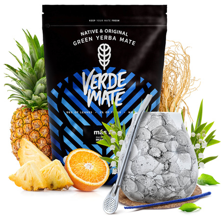 Yerba Mate set de inicio Verde Mate Mas IQ 500g