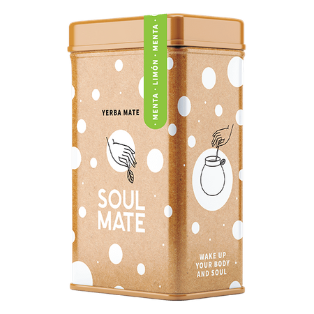 Yerbera – lata con Soul Mate Menta Limón 0,5kg 