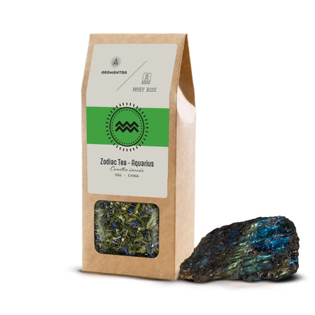 Set para Acuario: té del zodíaco + piedra mágica