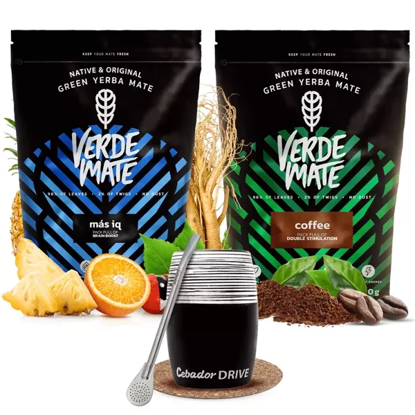 Verde Mate juego yerba mate calabaza Drive bombilla