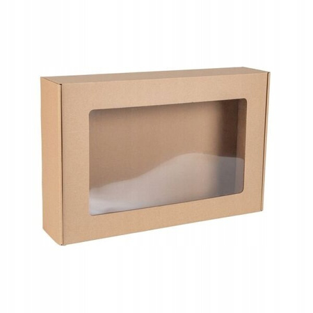 Caja grande de cartón plegable con ventana