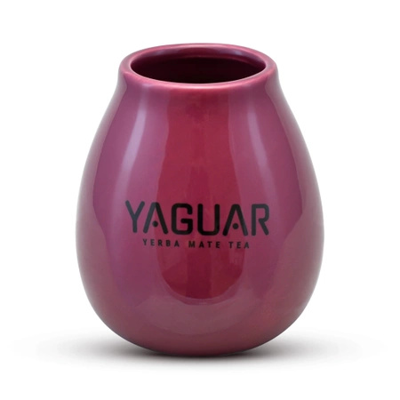 Calabaza de cerámica con logotipo Yaguar (morado) 350ml
