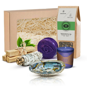 Set de regalo para Chakra Tercer Ojo (Ajna): té de chakra + incienso + vela