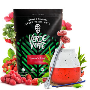 Set de Yerba Mate Verde Mate 400g 0,4kg Calabaza + Bombilla