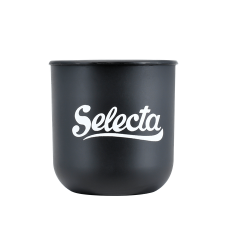 Calabaza de plástico con logotipo Selecta (negra) - 100 ml