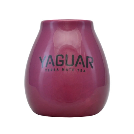 Calabaza de cerámica con logotipo Yaguar (morado) 350ml