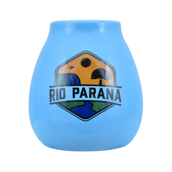 Calabaza de cerámica con el logotipo de Rio Parana (azul) 330 ml