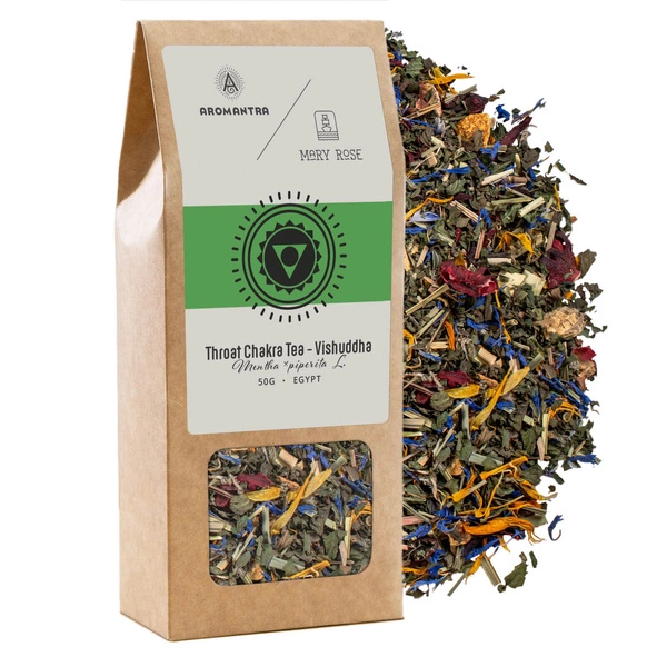 Aromantra x Mary Rose – Té Chakra Garganta Vishuddha (té de hierbas) 50 g