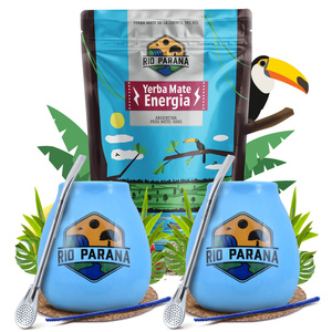 Yerba Mate Rio Parana set de inicio para dos 500g