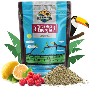 Yerba Mate Rio Parana Set PARA DOS Calabaza Bombilla 1000g